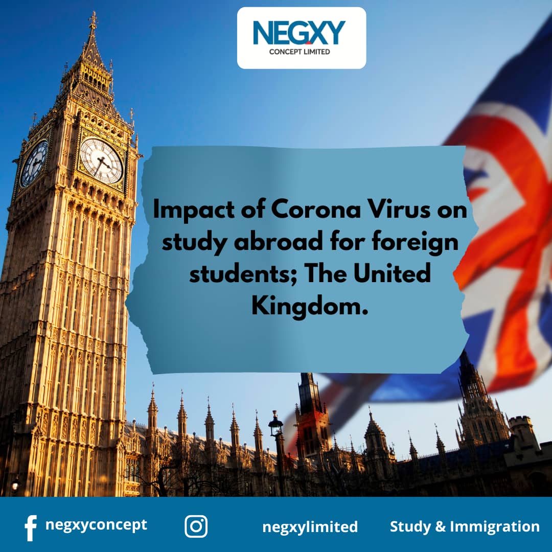 IMPACT OF CORONA VIRUS ON STUDY ABROAD FOR FOREIGN STUDENTS; THE UNITED KINGDOM.