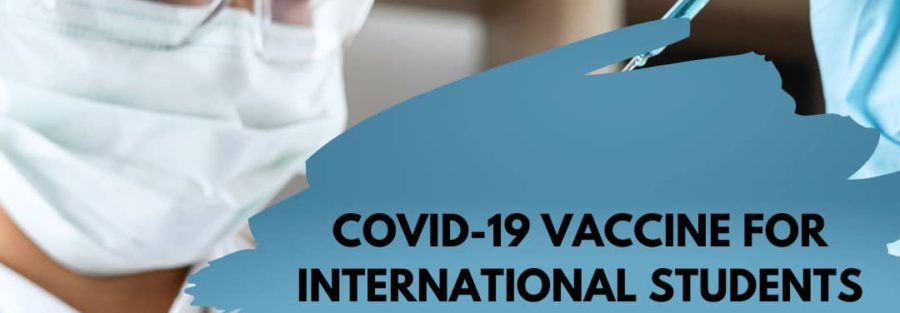 A picture from Negxy Concept Limited, a study abroad agency in Lagos, Nigeria that reads Covid-19 vaccine for International Students in the UK. Covid-19 Vaccine.