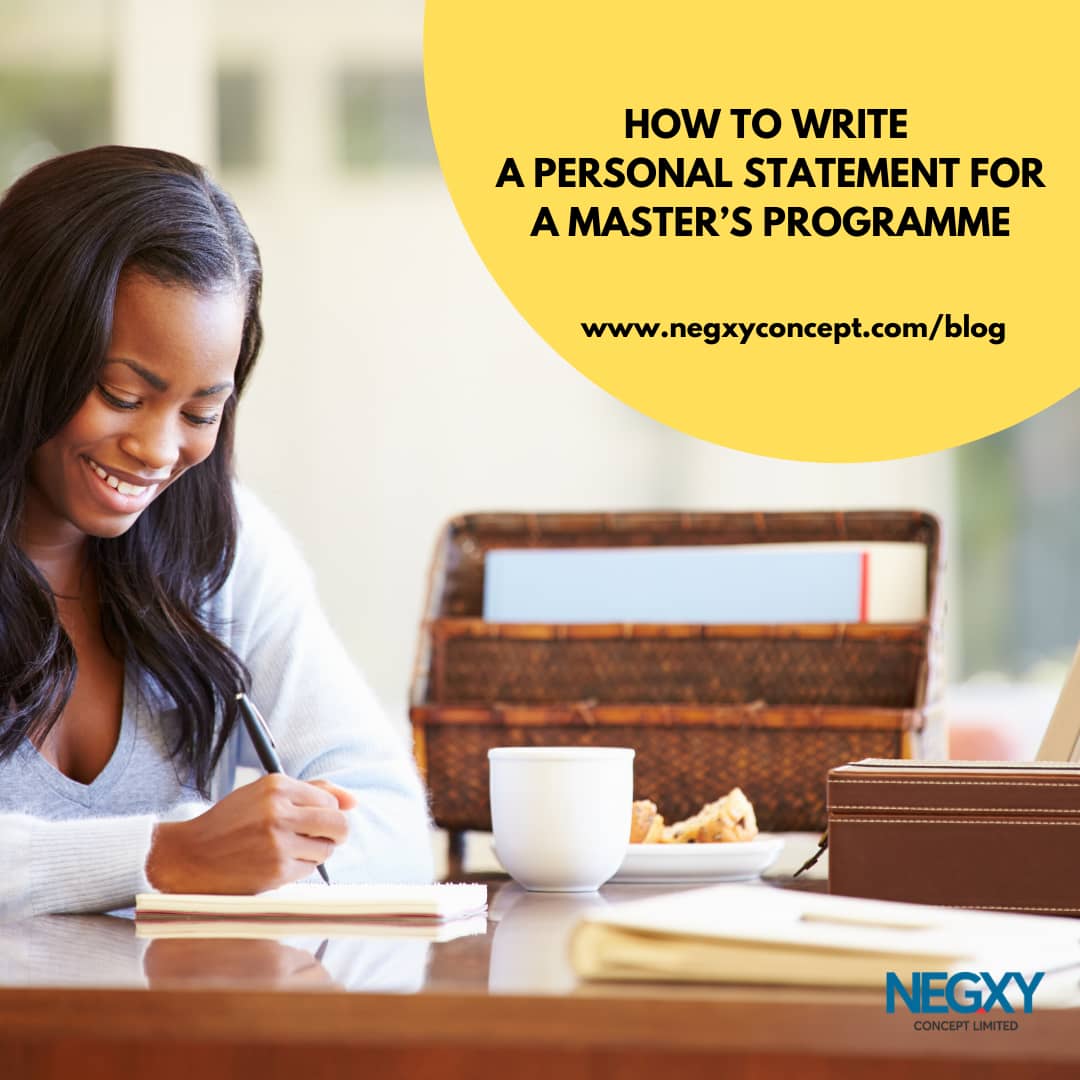 A picture that reads 'how to write a personal statement for Master's Programme.'