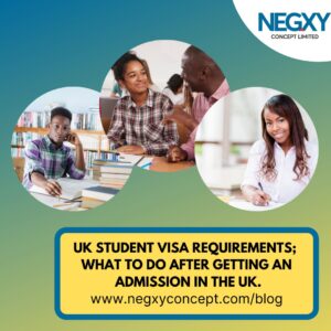 A picture that reads, UK Student Visa Requirements