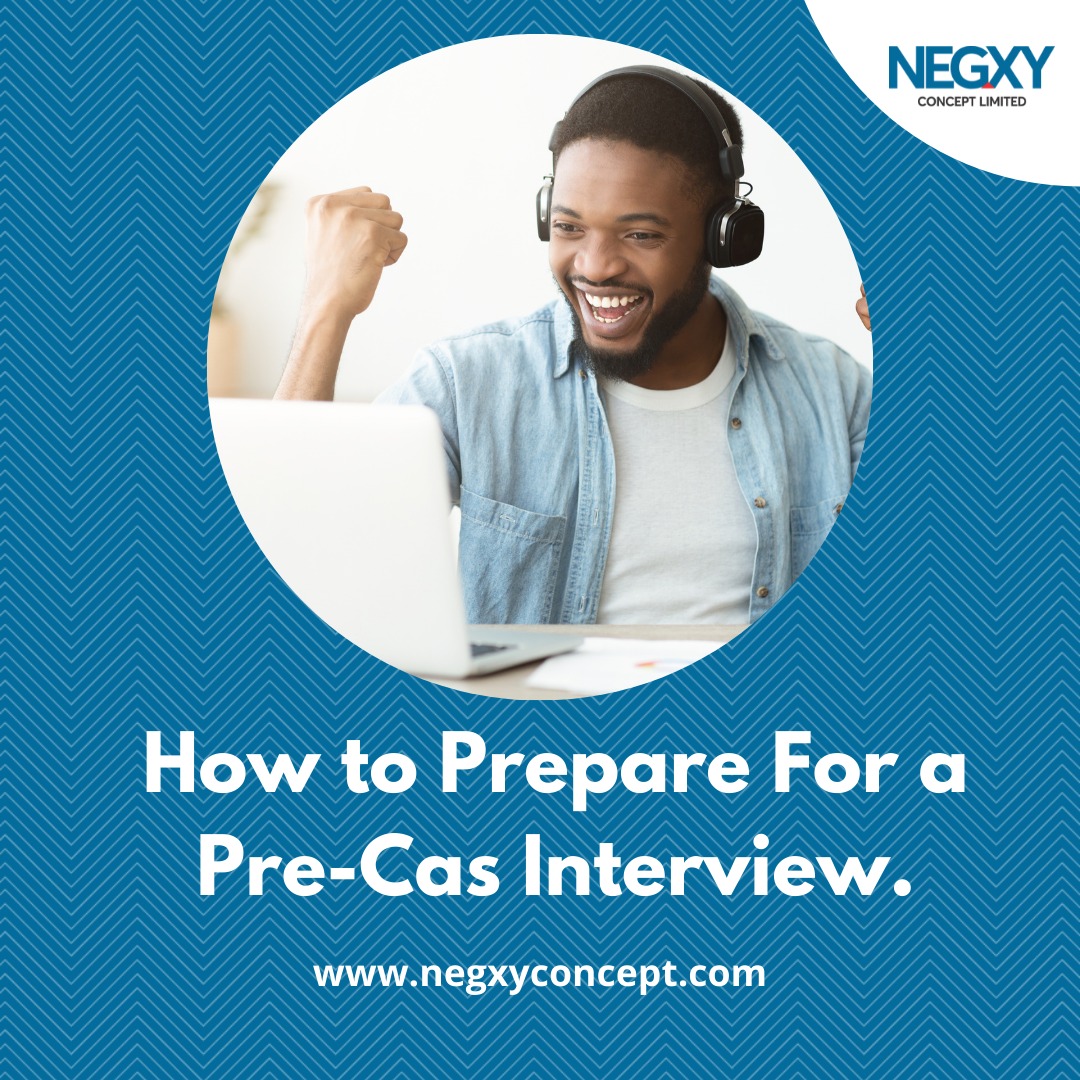 A picture that reads, How to Prepare for a Pre-Cas Interview to study in the UK, for a successful admission.