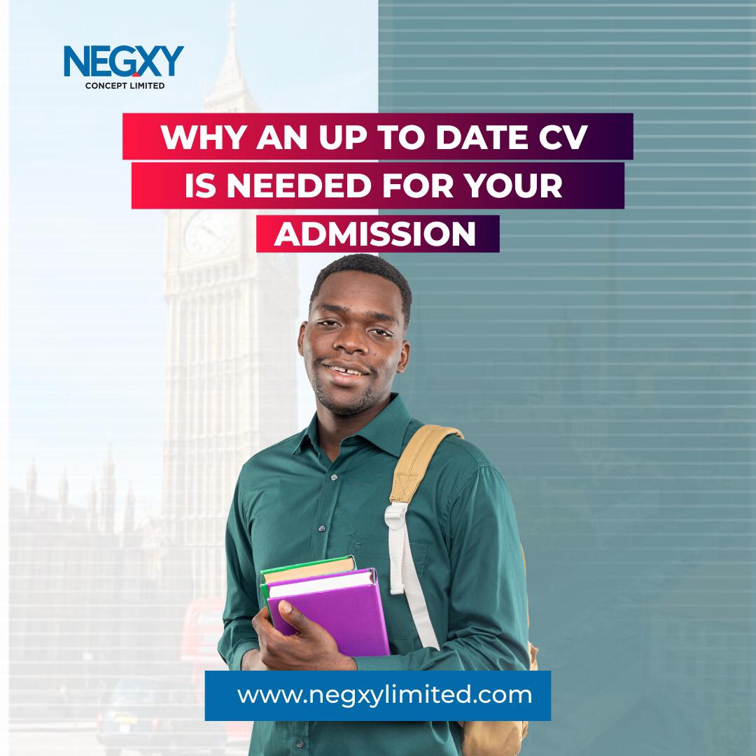 A picture thar reads, why an up-to-date CV is needed for your admission