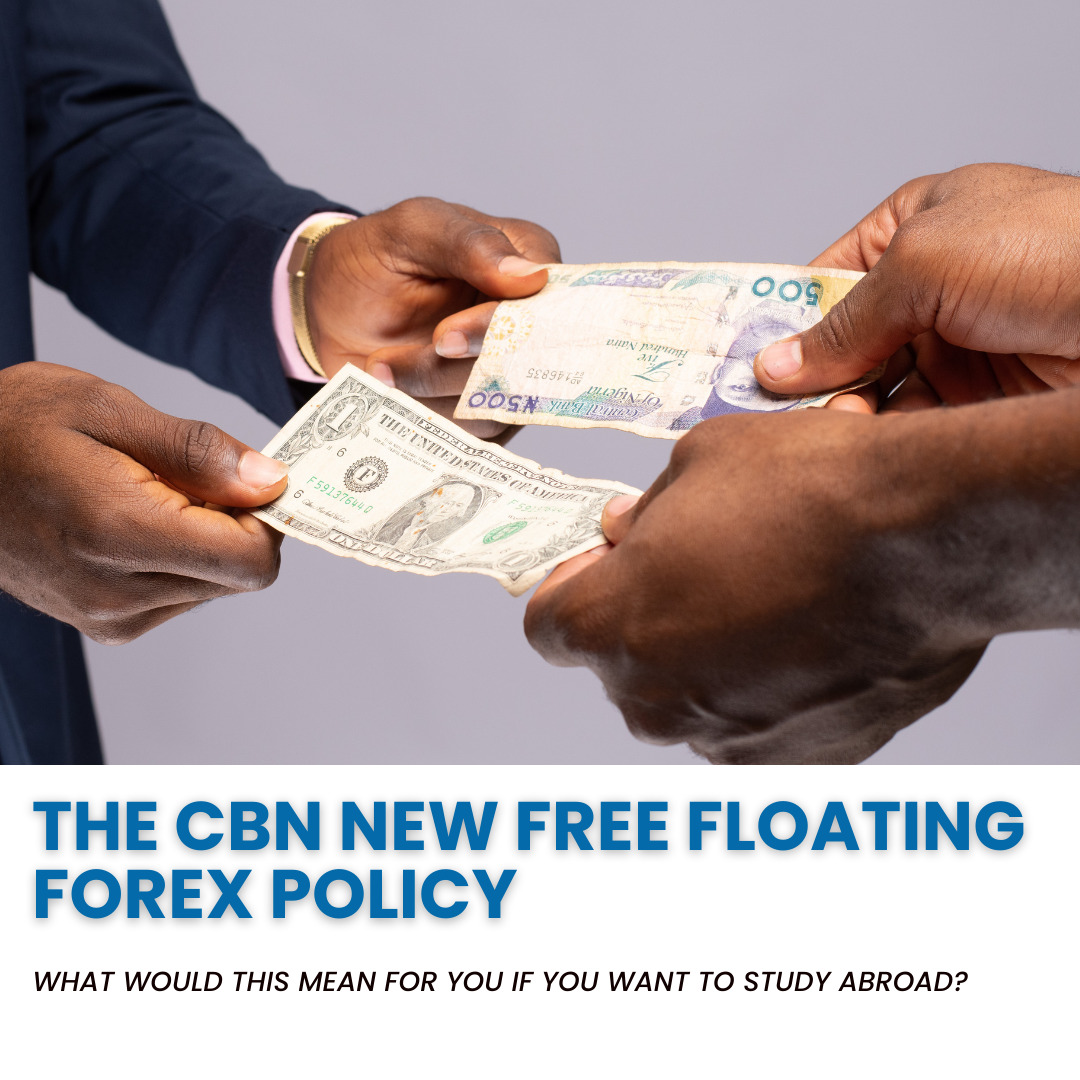 the CBN New Image that says, The BN New Free Floating Forex Policy
