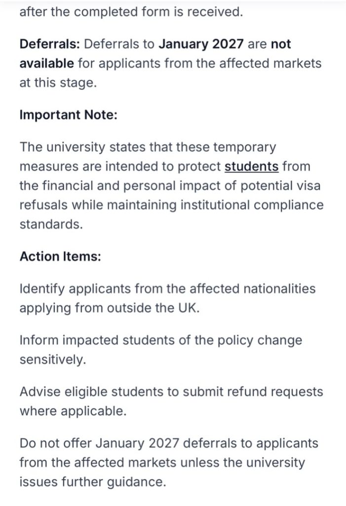 Email from the University of Reohampton